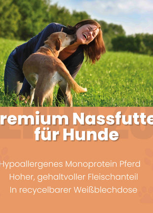 Monoprotein Pferd Nassfutter für Hunde