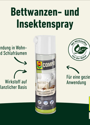 COMPO Bettwanzen- und Insektenspray kriechende & fliegende Insekten