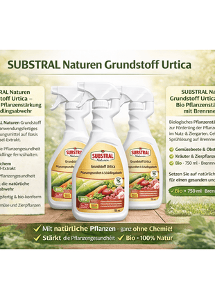 SUBSTRAL® Naturen® Grundstoff Urtica Spray 4in1: Insektizide, Fungizide 3 Stück