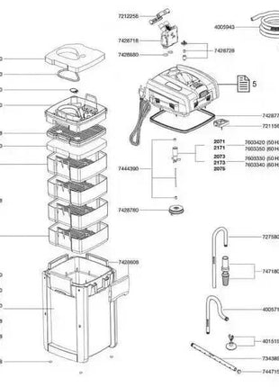 EHEIM Filterbehälter mit Heizer f. prof. 3 250T