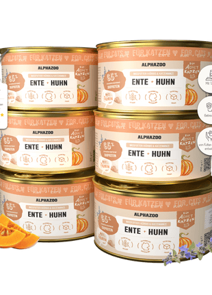 Ente + Huhn Nassfutter für Katze