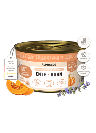 Ente + Huhn Nassfutter für Katze