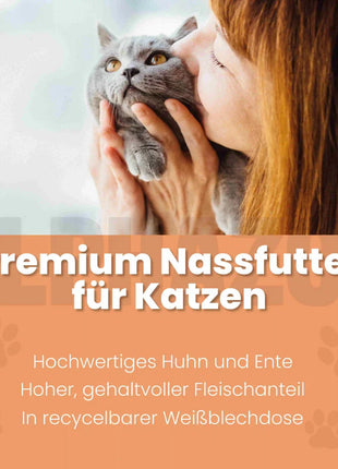 Ente + Huhn Nassfutter für Katze