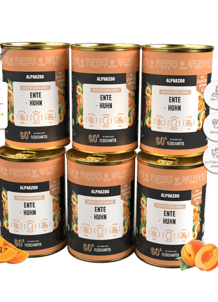 Ente + Huhn Nassfutter für Welpen