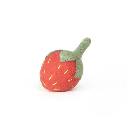 BUDDY. Hundespielzeug aus Wollfilz "Erdbeere"