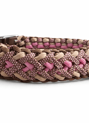 Handgemachtes Paracord-Hundehalsband "Spring Blush"