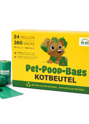 Hundekotbeutel mit Waldbeerenduft auf Rolle – 360 Stück (24 Rollen)