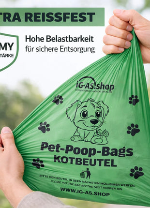 Hundekotbeutel mit Waldbeerenduft auf Rolle – 360 Stück (24 Rollen)
