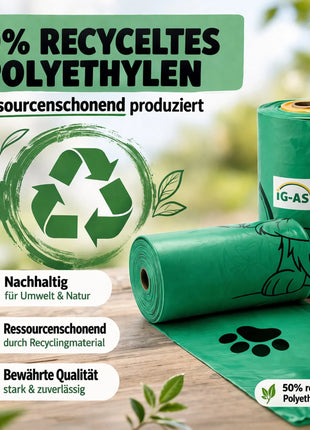Hundekotbeutel mit Waldbeerenduft auf Rolle – 360 Stück (24 Rollen)