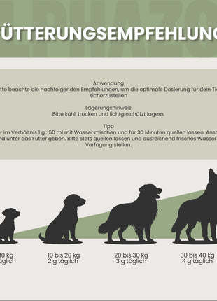Flohsamenschalen gemahlen für Hunde
