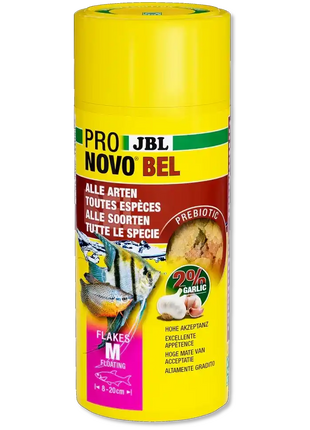 JBL Pronovo Bel Flakes M 250ml Hauptfutter Flocken Mit Knoblauch Für Alle Zierfische Und Süßwasseraquarien