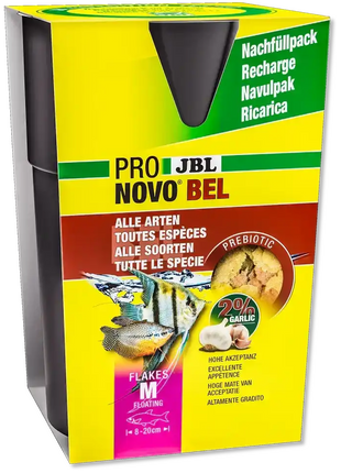 JBL Pronovo Bel Flakes M 750ml Prebiotisches Fischfutter Mit Knoblauch Für Alle Arten