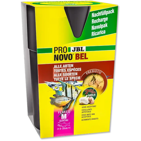 JBL Pronovo Bel Flakes M 750ml Prebiotisches Fischfutter Mit Knoblauch Für Alle Arten