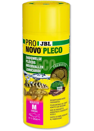 JBL ProNovo Pleco Wafer M 250 ml Saugwelse Nahrung Mit Holzanteil Für Antennenwels Im Aquarium Sinkend