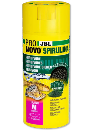 JBL PRONOVO SPIRULINA GRANO M 250ml Spirulinaalgen-Futtergranulat