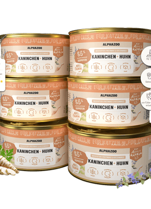 Kaninchen + Huhn Nassfutter für Katze