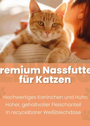 Kaninchen + Huhn Nassfutter für Katze