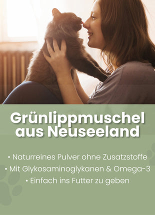 Grünlippmuschel-Pulver für Katzen