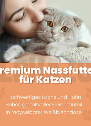 Lachs + Huhn Nassfutter für Katze
