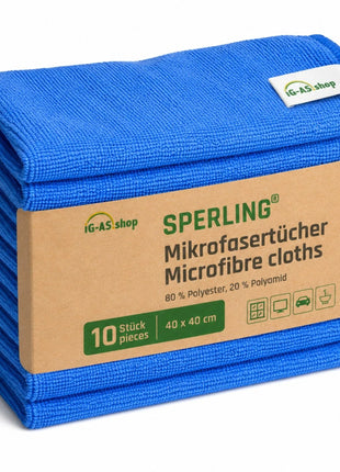 Sperling® Mikrofasertücher in Blau & Grün – 40 x 40 cm