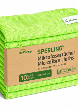 Sperling® Mikrofasertücher in Blau & Grün – 40 x 40 cm