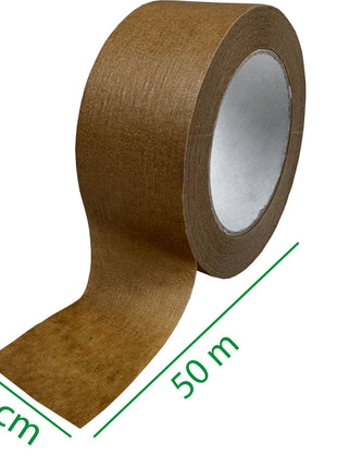 Papier Klebeband, Papier Packband in Braun - 50mm x 55m - 130 my - FSC-Mix