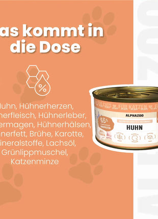 Monoprotein Huhn Nassfutter für Katze
