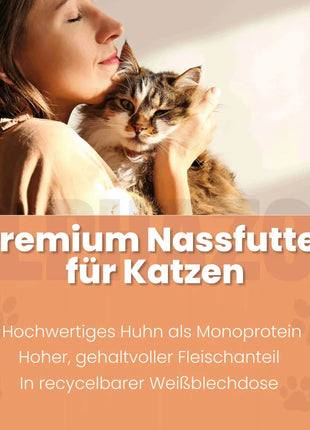 Monoprotein Huhn Nassfutter für Katze