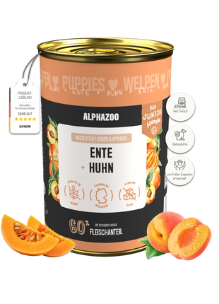 Ente + Huhn Nassfutter für Welpen