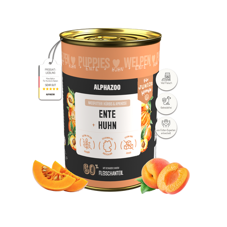 Ente + Huhn Nassfutter für Welpen
