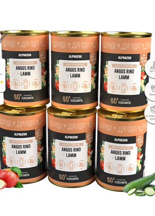 Angus Rind + Lamm Nassfutter für Adult Hunde