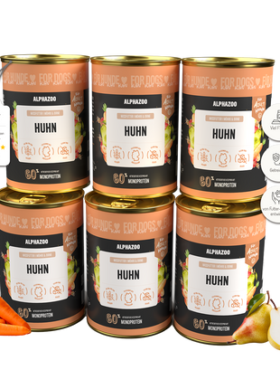 Monoprotein Huhn Nassfutter für Hunde