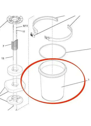 Oase Ersatzbehälter FiltoClear 6000 12000 UVC Druckfiltersysteme Ersatzteile Pro