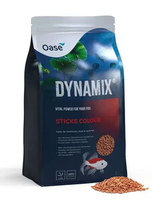 OASE Dynamix Sticks Colour Teichfutter, 20 l – für rotfarbige Teichfische
