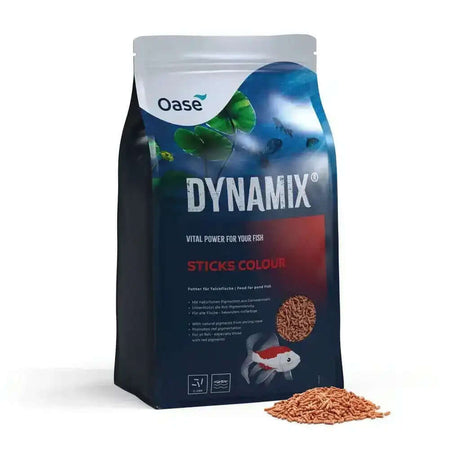 OASE Dynamix Sticks Colour Teichfutter, 20 l – für rotfarbige Teichfische