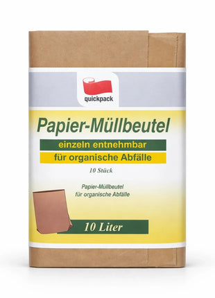 Papiertüten für Biomüll 10 l | Müllbeutel für die Biotonne