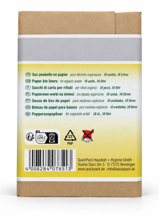 Papiertüten für Biomüll 10 l | Müllbeutel für die Biotonne