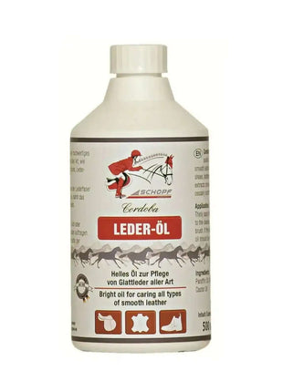 Schopf Riders Cordoba Leder-Öl 500 ml – Helles Pflegeöl für Glattleder und Lederwaren zur optimalen Pflege