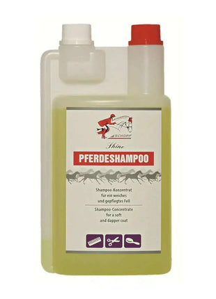 Schopf Riders Shine Pferdeshampoo 1L - Konzentriertes Shampoo für Glänzendes Fell und Sanfte Reinigung der Pferdehaarstruktur