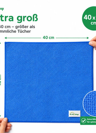 Sperling® Mikrofasertücher in Blau & Grün – 40 x 40 cm