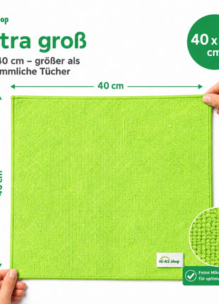 Sperling® Mikrofasertücher in Blau & Grün – 40 x 40 cm