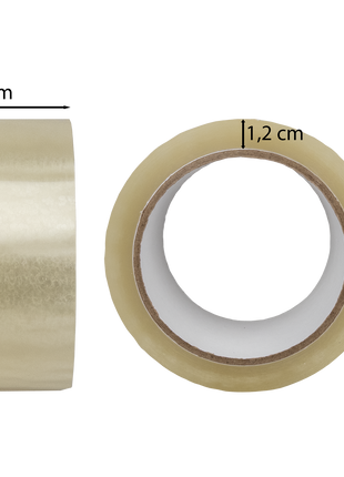 Transparentes Klebeband - Leise abrollend - 50mm x 66m - ca. 50µm