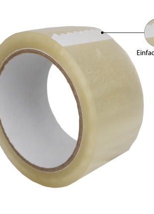 Transparentes Klebeband - Leise abrollend - 50mm x 66m - ca. 50µm