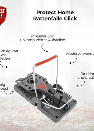 Rattenfallen Click 2 Stück giftlosen Bekämpfung