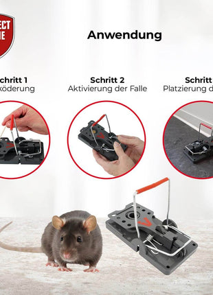 Rattenfallen Click 2 Stück giftlosen Bekämpfung