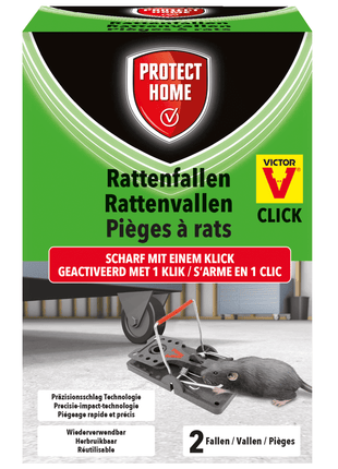 Rattenfallen Click 2 Stück giftlosen Bekämpfung